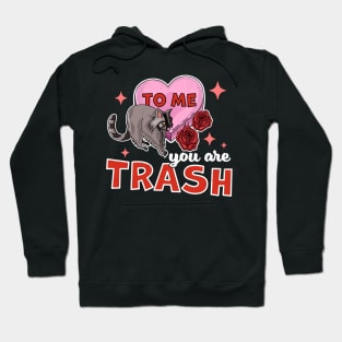 To Me You Are Trash Raccoon - Funny Valentines Day Raccoon Hoodie